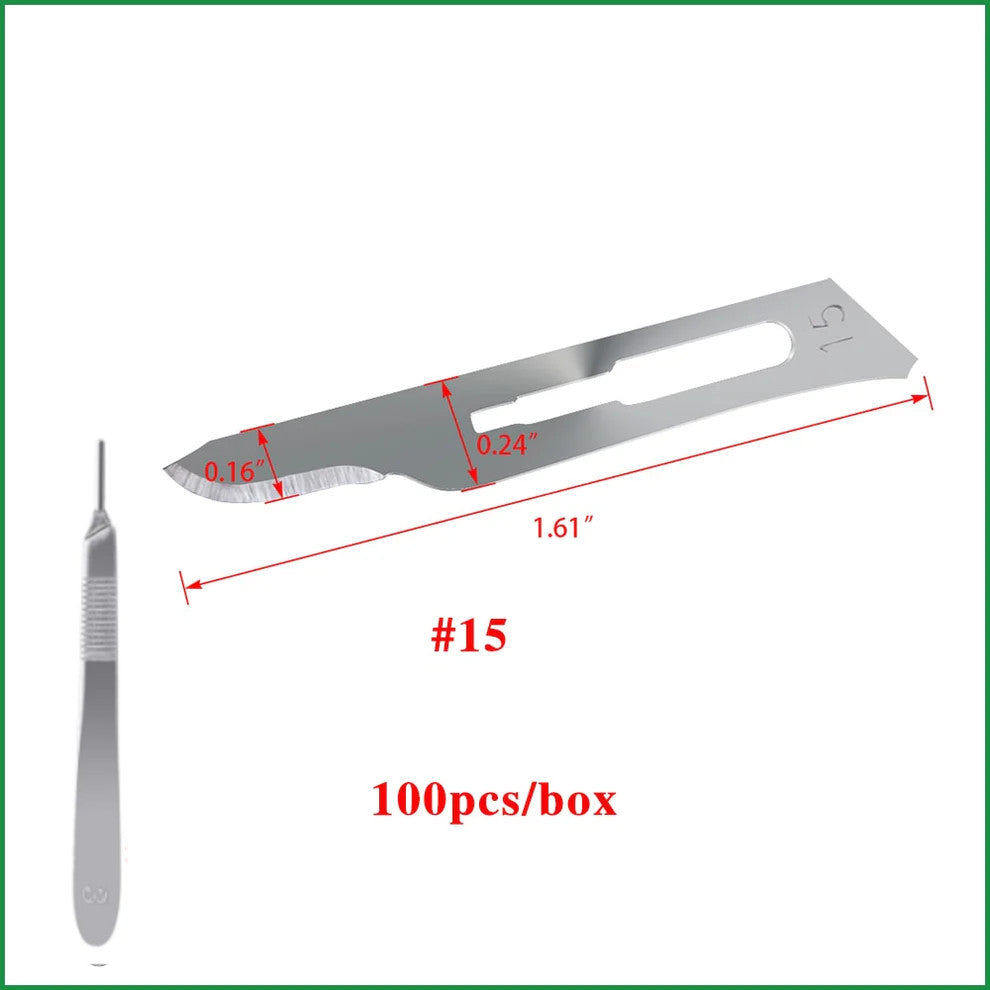NZ Stock 100pcs/Box Scalpel Blades – Stainless Steel Surgical Blades for Dental & Medical Use