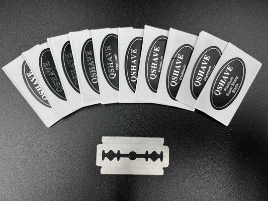 Qshave Titanium Double Edge Razor Blades Safety Shaving 10pcs