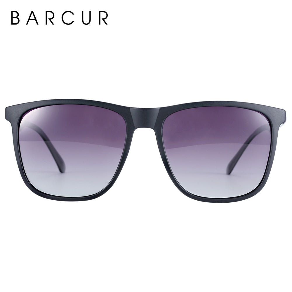 BARCUR Square Sun Glasses for Men Sports Polarized Sunglasses Women Aluminium Magnenium Temples TR90 Frame Oculos De Sol Gafas - KiwisLove