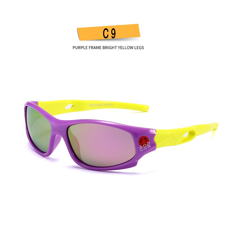 Kids Sunglasses Polarized Silicone Riding Children's Sun Glasses Boys Girls Glasses Cool Outdoor Sports Eyeglasses UV400 D816 - KiwisLove