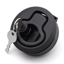 6/4/2PCS Marine Boat Round Deck Lock With Key Black Plastic Flush Pull Slam Latches Lift Ring Handle for Yacht RV Deck Hatches - KiwisLove