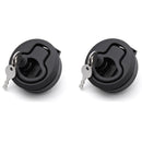 Boat Accessories Marine 10PCS Black Round Flush Mount Hatch Slam Latch Hatch 2inch With Keys For boats RV Yacht - KiwisLove