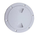 4" 6" 8" ABS Plastic Round Hatch Cover Deck Plate Non Slip Deck Inspection Plate for Marine RV yacht Boat Accessories White - KiwisLove