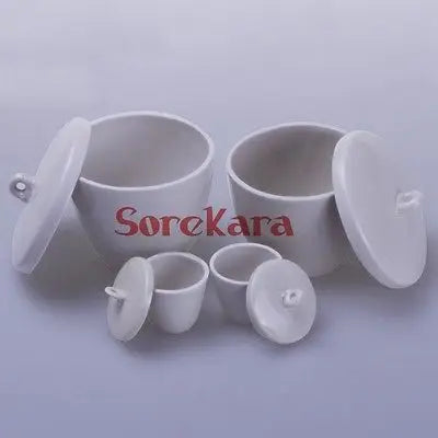 Lab Porcelain Crucible 100ml Ceramic crucible With Cover - KiwisLove