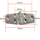 10PCS High Quality Stainless Steel 316 Boat Strap Hinge 6 Holes Deck Door Hatch Locker Strap Hinge FOR Marine Hardware 38*76mm - KiwisLove