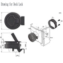 2 PCS Black Non-locking Flush Boat marine Deck Latch Flush Pull Latches Slam lift handle Deck Hatch marine hardware Plastic - KiwisLove
