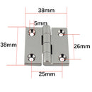 38x38mm (1.5''x1.5")316 Stainless Steel Polished Heavy Duty Boat Cupboard Door Cabinet Strap Butt Hinge Marine Grade Boat Hinge - KiwisLove