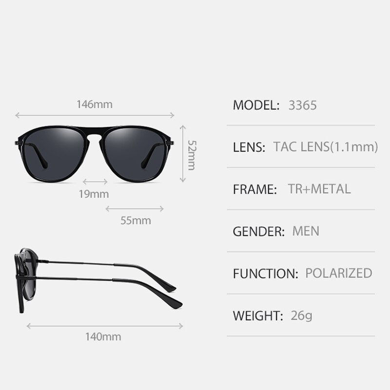 Men Sunglasses Women Outdoor Vintage Classic Fashion Unisex Polarized Glasses UV400 Lens Retro Eyewear Accessories For Male 3365 - KiwisLove