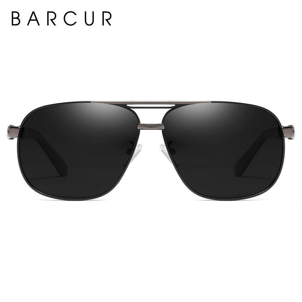 BARCUR Square Sunglasses Men Polarized Driving Mirror High Quality luxury Sun glasses Male gafas de sol - KiwisLove
