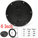 4 Inch 6 Inch ABS Access Hatch Round Inspection Hatch Cover for  Marine Boat & RV Black/White/Transparent Anti-Corrosive - KiwisLove