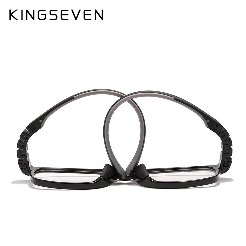 KINGSEVEN Children M Size 48mm Glasses Anti-blue Square Blue Light Blocking Kids TR90 Flexible Computer Gaming Clear Eyewear - KiwisLove