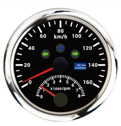 120 160 200 KM/H MPH 85MM GPS Speedometer With Car Tachometer 8000 RPM Velocimetro For Marine Car ATV UTV Motorcycle - KiwisLove