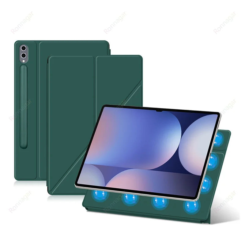 Magnetic Tablet Case For Samsung Galaxy Tab S10 FE Plus 13.1 2025 X620 X626b S10 S9 S8 S7Plus 12.4 11 S10 S9 S8 Ultra 14.6 Cover