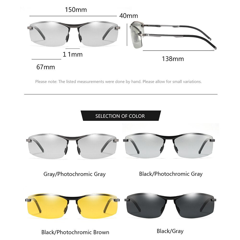Day Night Vision Sunglasses Men Goggles Glasses Anti-glare UV400 Driving Outdoor Photochromic Yellow Len Polarized Eyewear 557 - KiwisLove