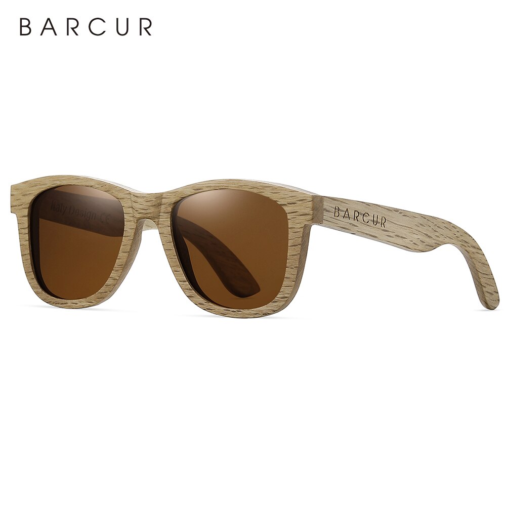 BARCUR Polarized Wood Sunglasses for Men Women Sun Glasses Eco-Friendly Male Eyewear Oculos de sol feminino frete gratis - KiwisLove