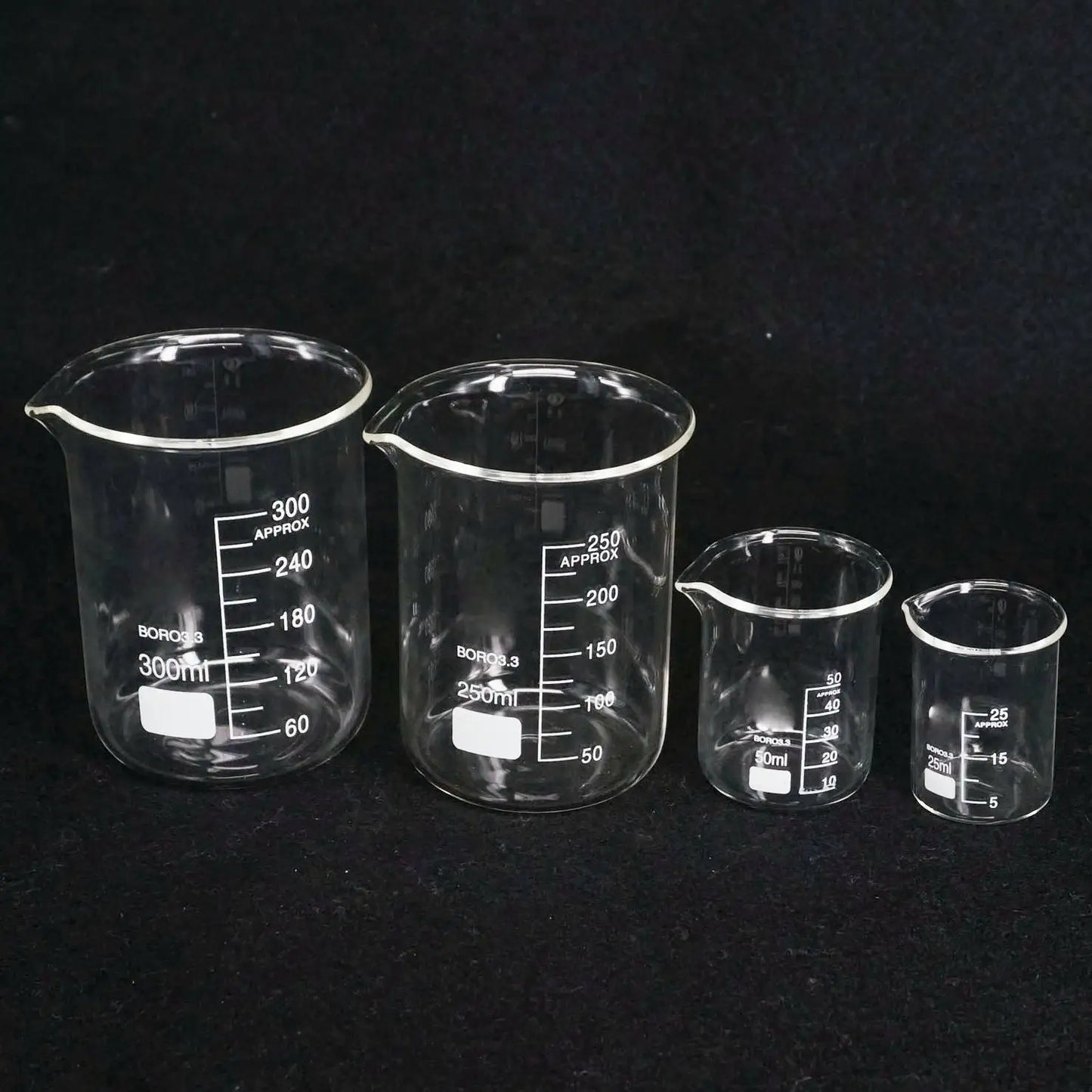 300/400/500/600/800/1000ml Borosilicate Glass Low Form Beaker Chemistry Lab - KiwisLove