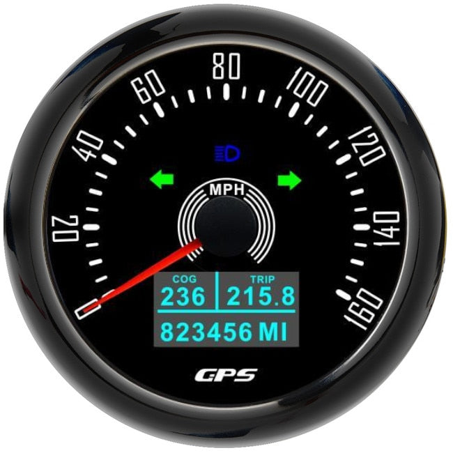 85mm Boat GPS Speedometer 0-160 MPH Odometer Gauge With Antenna Speed Meter Trip ODO COG Waterproof for Mairne Car Truck - KiwisLove