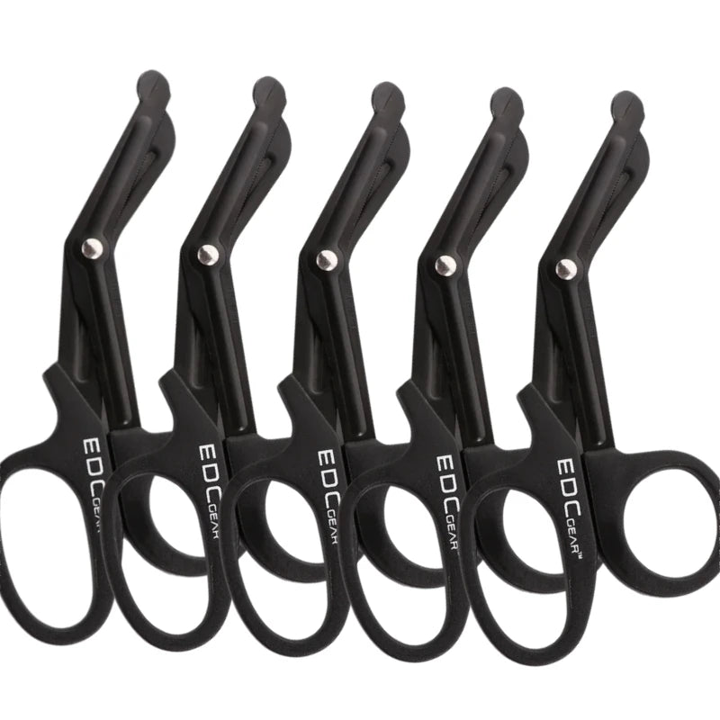 2/5PCS Medical Rescue Scissors Plastic Handle Stainless Steel Wound Gauze First Aid Scissors Practical Outdoor Nurse Scissor