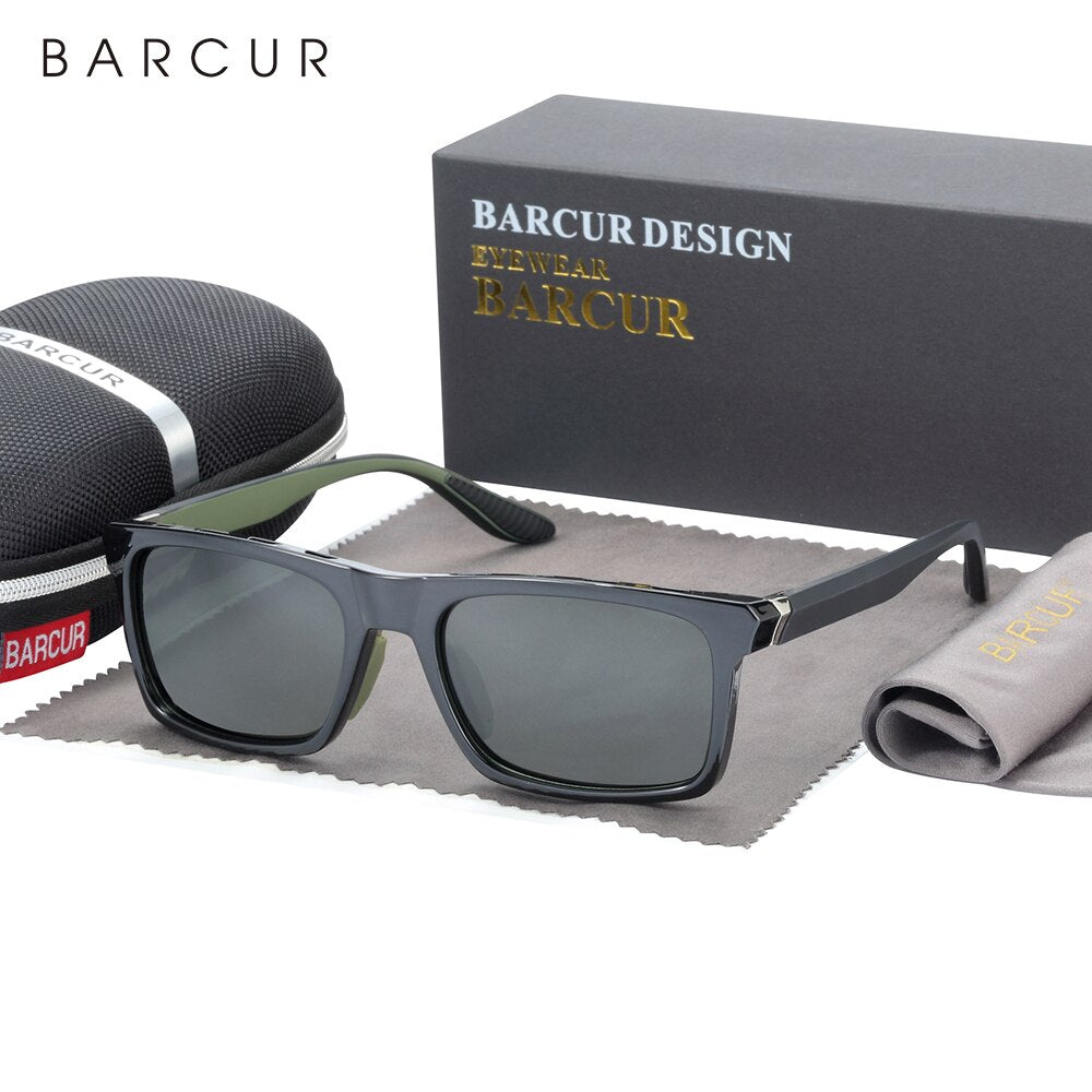 BARCUR Sunglasses Male Polarized TR90 Polarized Sunglasses for Men Women Sun Glasses Eyeglasses Accessory Oculos - KiwisLove