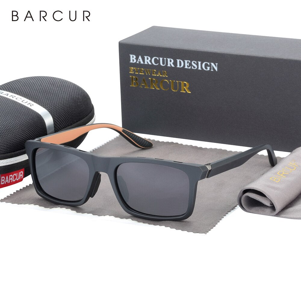 BARCUR Sunglasses Male Polarized TR90 Polarized Sunglasses for Men Women Sun Glasses Eyeglasses Accessory Oculos - KiwisLove