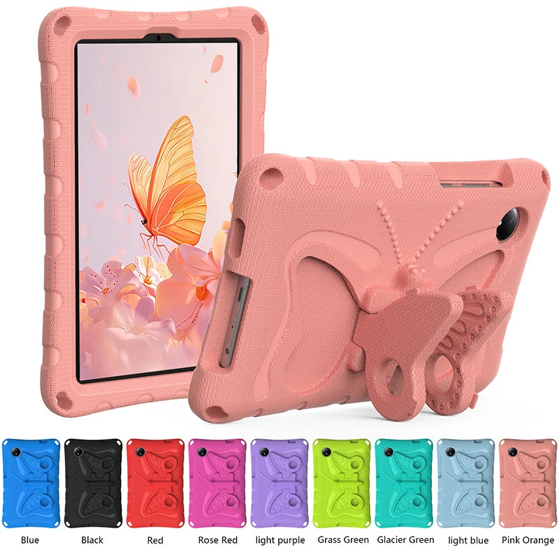 Kids Butterfly Safe Heavy Duty Case for Xiaomi Redmi Pad SE 8.7Inch 4G Case 2024 Sturdy ShockProof Tablet Cover Redmi Pad SE 8.7