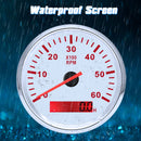 HD 3000 4000 6000 7000 8000 RPM 85MM Tachometer Tacho Gauge Red Light For Car Boat Diesel Gasoline Engine RPM Meter 12V/24V - KiwisLove