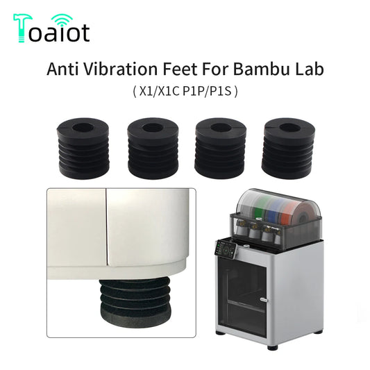 For Bambu Lab P1P/P1S Anti Vibration Feet Pad Anti-slip Anti-Shock Dust-proof Rubber Foot Pad Bamboo Bambulabs X1/X1C 3D Printer - KiwisLove