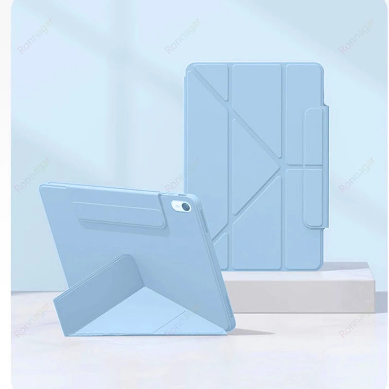 2025 New Y-Folding Case for IPad A16 11th 10th Gen for iPad Air11 13'' Pro11 M4 9th 8th 10.2'' Air4 5 10.9'' Tablet Funda Cover