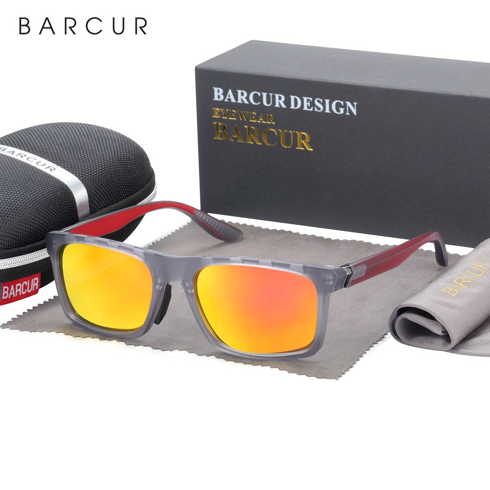 BARCUR Sunglasses Male Polarized TR90 Polarized Sunglasses for Men Women Sun Glasses Eyeglasses Accessory Oculos - KiwisLove