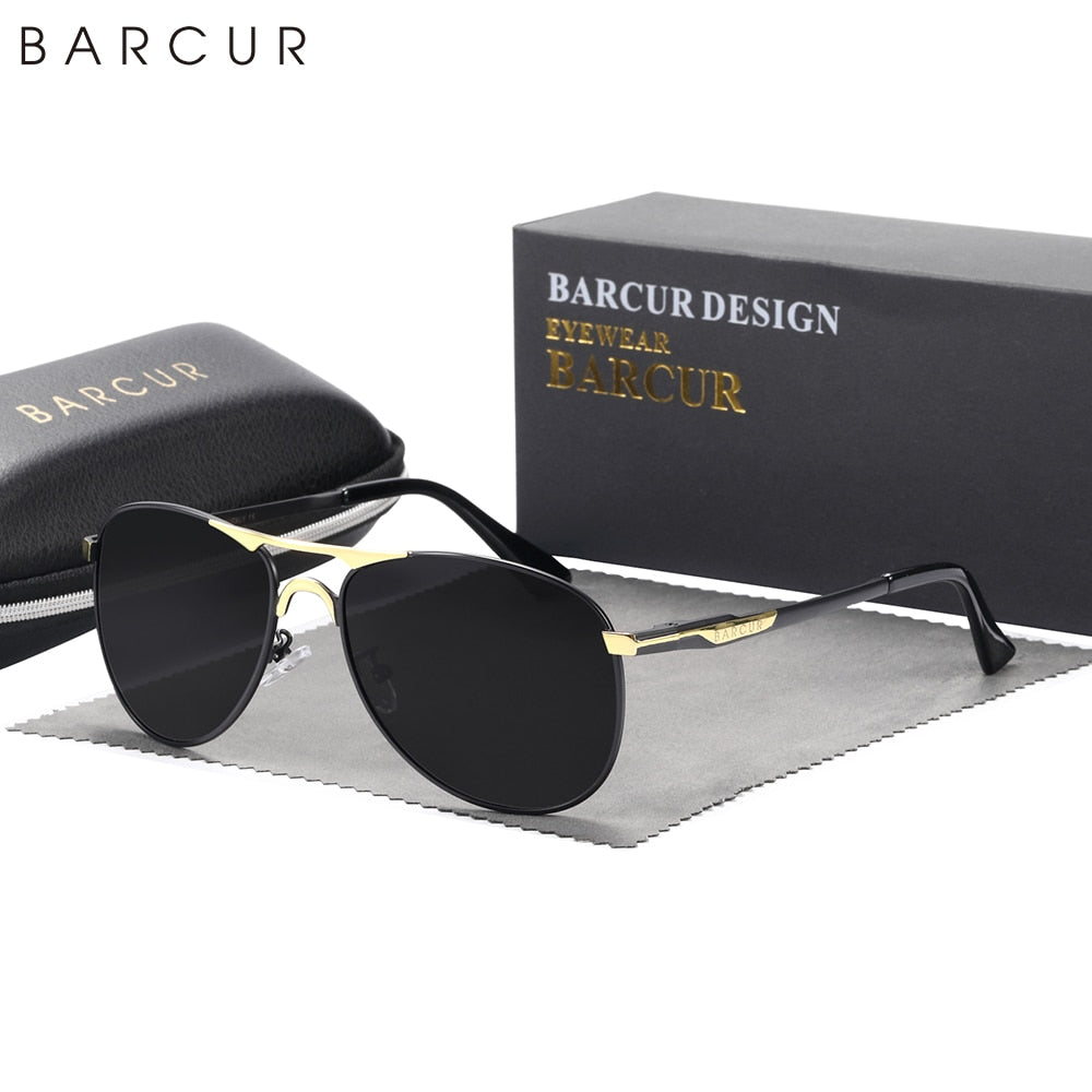 BARCUR Brand Design Sunglasses High Quality Men Polarized Sun Glasses Driving Mens Sun Glasses UV400 - KiwisLove