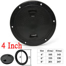HD 4 Inch Marine Boat RV Black Round Deck Inspection Cover Access Hatch Covers ABS Plastic Anti-corrosive Inspection Deck Plate - KiwisLove