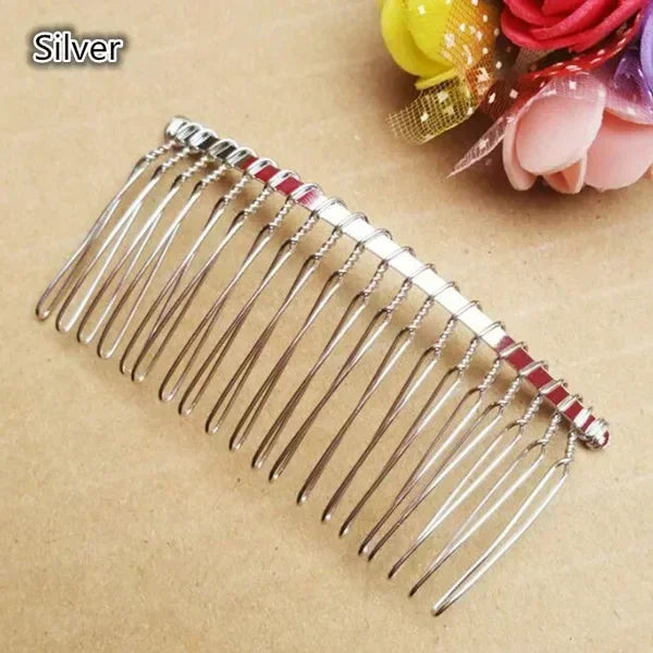 10Pcs 20 Teeth DIY Metal Hair Comb Claw Hairpins for Wedding Jewelry Making Findings Handmade Comb Base Bridal Accessories - KiwisLove