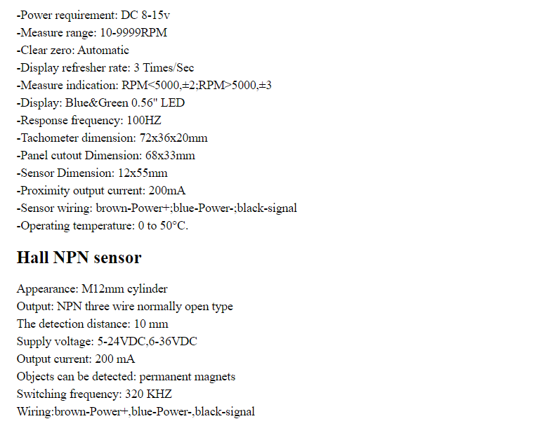 1Set Measuring Gauge 4 Digital LED Tachometer RPM Speed Meter - KiwisLove