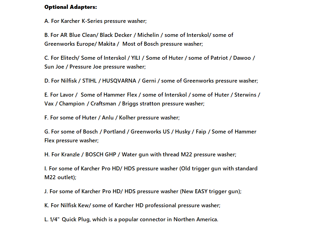 Car Wash Foam Gun Nozzle foam cannon foam generator Karcher Kranzle Interskol Elitech Huter Gerni Stihl High Pressure Washer - KiwisLove