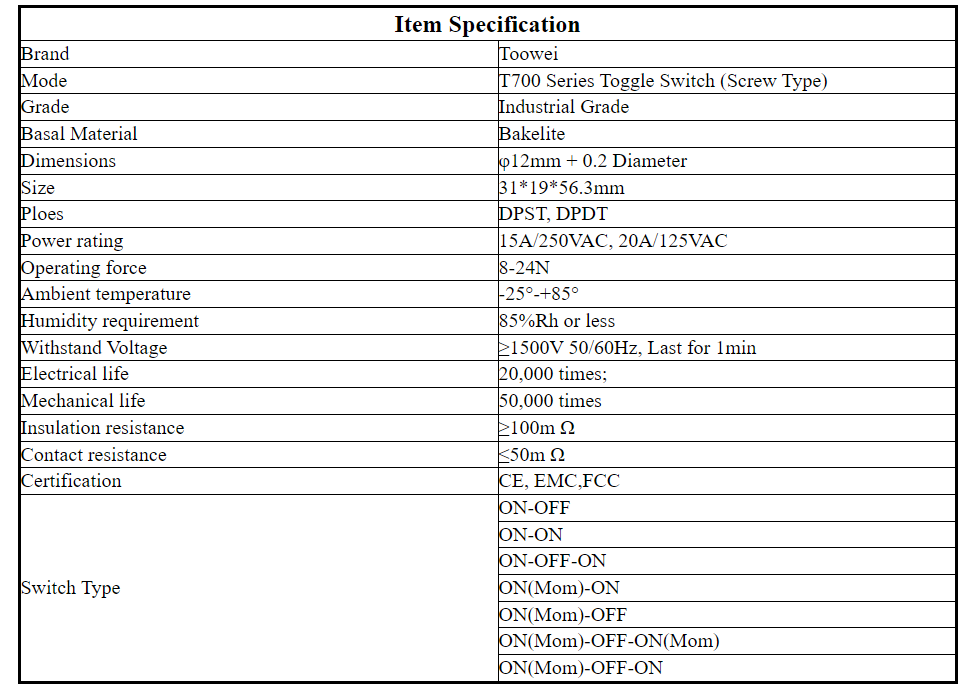 Rocker Toggle Switch 15A 250V 20A 125V DPST DPDT 4 6 Pin Screw Type - KiwisLove