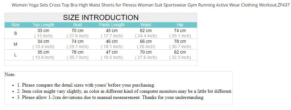Women Yoga Sets Cross Top Bra High Waist Shorts for Fitness Gym Running - KiwisLove