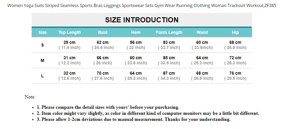 Women Yoga Suits Striped Seamless Sports Bras Leggings Gym Wear Running Tracksuit - KiwisLove