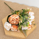 Silk Artificial Rose Flowers Cheap Autumn Decoration White Wedding Home Christmas Fall Fake Flower Bouquet Craft Wreath Supplies - KiwisLove