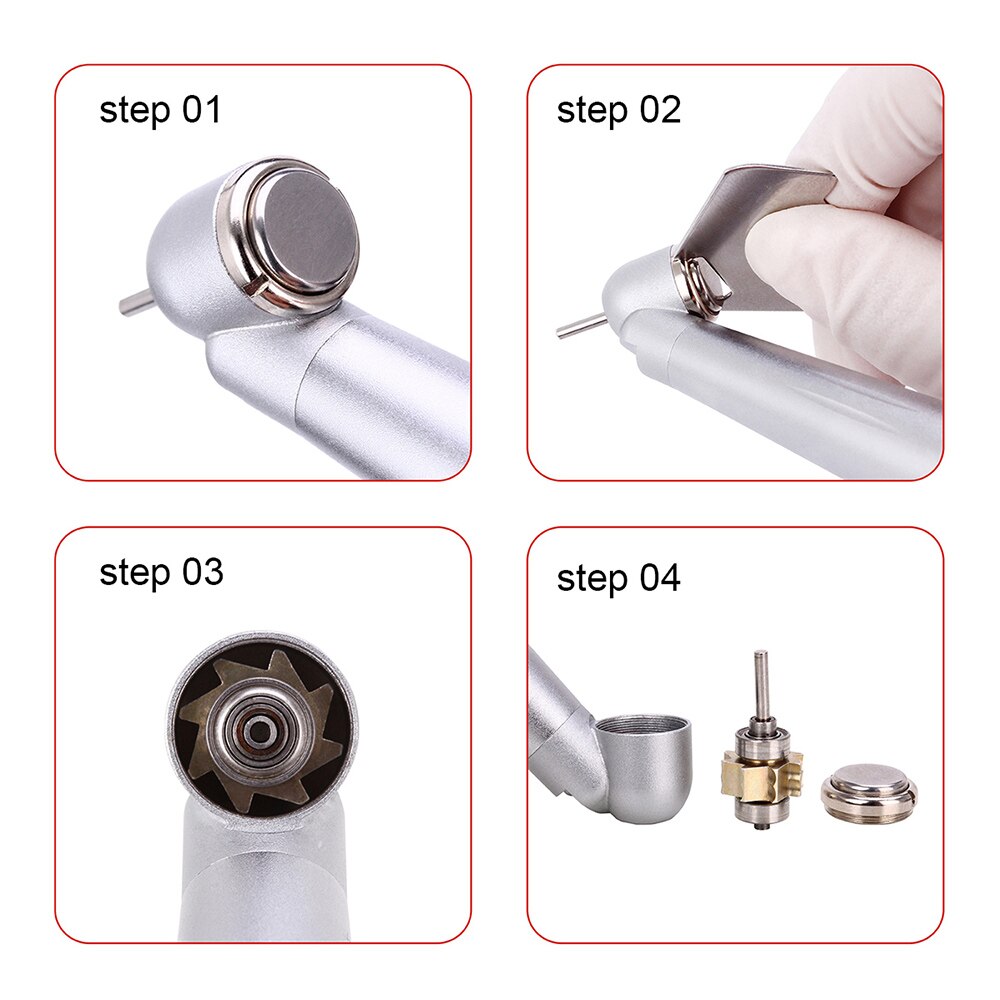 Dental 45 Degree E generator integrated LED Standard Push Button Handpiece Single Water Spray 2 or 4 Hole - KiwisLove