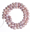 3-9mm Natural Purple Freshwater Pearls Punch Pearl Beads for DIY Women Elegant Necklace Bracelet Jewelry Making 15'' Wholesale
