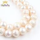 12-13mm AAA Natural Freshwater Pearl Round Beads Genuine White Pearls Beads For Jewelry Making DIY Bracelet Accessories 15''