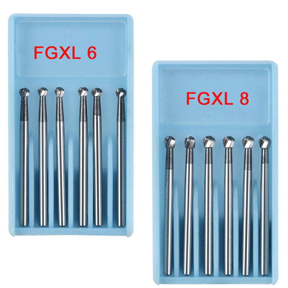 6pcs/Pack 25mm FGXL4 /6 /8 Dental Drills Surgical Finishing Burs High Speed Tungsten Carbide Burs - KiwisLove