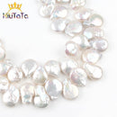 13*18mm Water Drop Natural Freshwater Baroque Beads White Pearls Loose Beads For Jewelry Making DIY Bracelet Accessories 15''