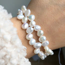 Natural Irregular White Freshwater Pearl Loose Spacer Pearls Beads For DIY Women Handmade Bracelet Charms Accessories 15''inches