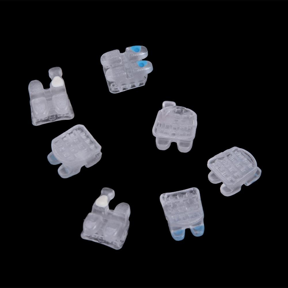 Azdent Dental Orthodontic Ceramic Brackets Self-locking 5*5,Roth / MBT Slot.022 Hooks 3-4-5 - KiwisLove