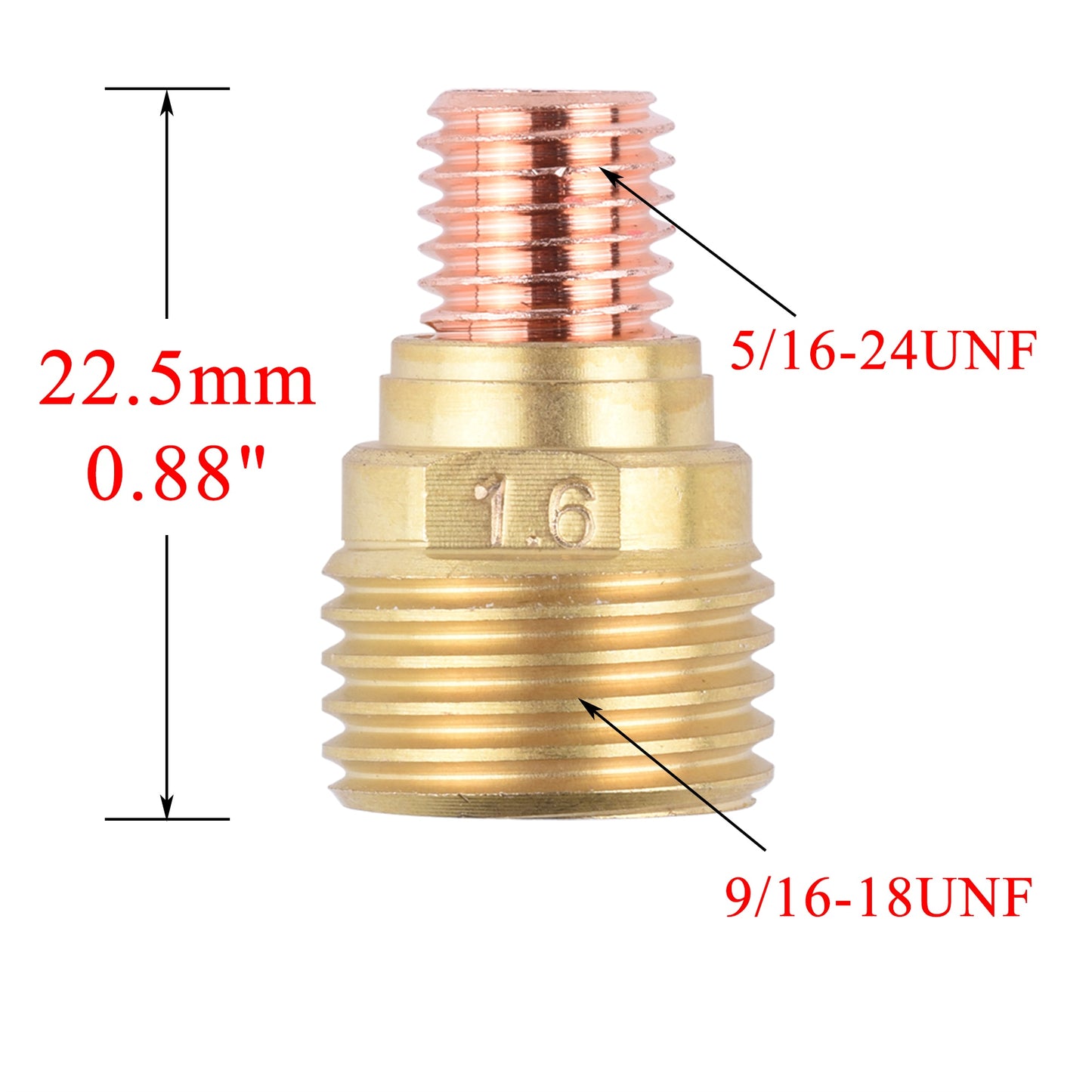 1.0/1.6/2.4/3.2mm TIG Small Collet Collet Body Gas Lens 13N21 13N22 13N23 13N24 45V42 45V43 45V44 45V45 For TIG WP9 20 25 Torch - KiwisLove