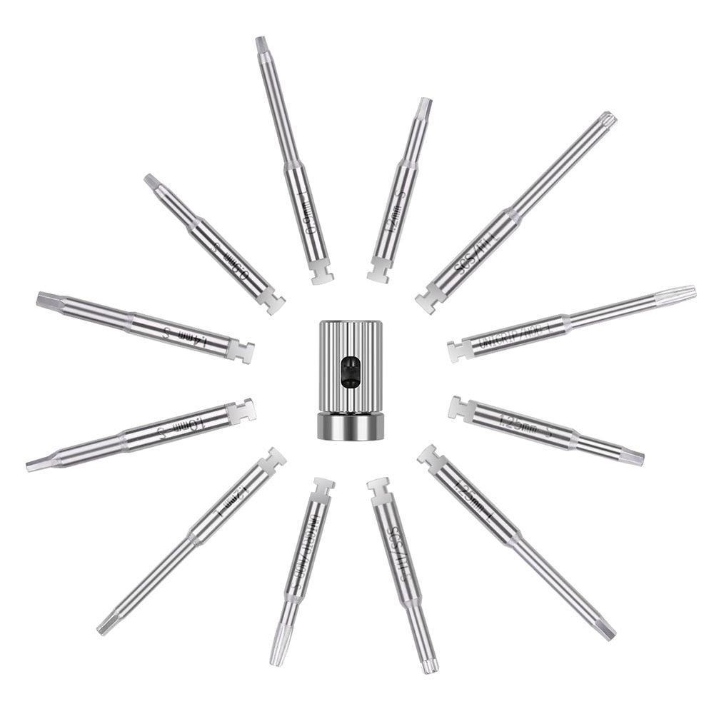 1 whole (12pcs screw+ base ) set Azdent Dental Implant Screw Driver For Low Speed Handpiece Dia.2.35mm - KiwisLove