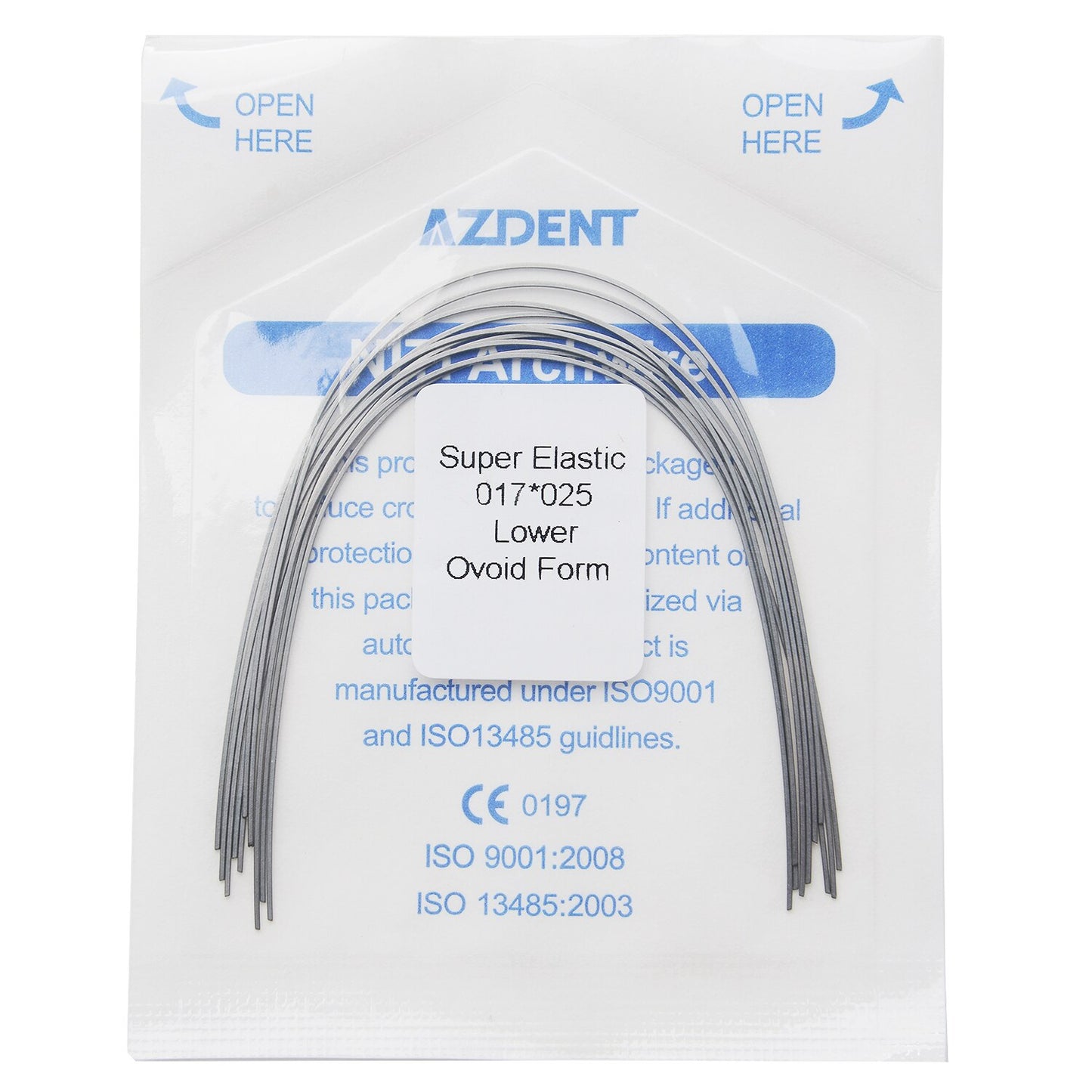 10Pcs/Pack Azdent Super Elastic NITI Arch Wire Square Type Dental Orthodontics Archwire Oval/ Natural - KiwisLove