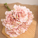 5pcs Beautiful Artificial Peony Flowers High Quality White Bouquet Wedding Home Table Decor Fake Flowers Christmas Arrangement - KiwisLove