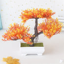 Artificial Plastic Plants Bonsai Small Tree Pot Fake Plant Potted Flower Home Room Table Decoration Garden Arrangement Ornaments - KiwisLove